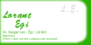lorant egi business card